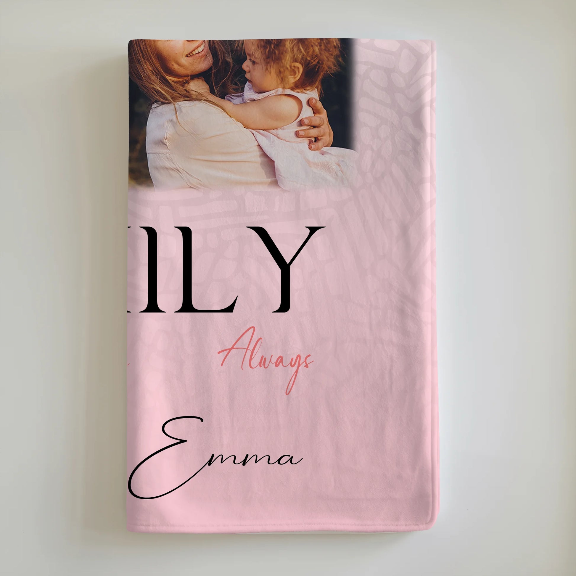 Personalisierte Kuscheldecke Mit Namen Und Motiv 4 Fotos und 1 Herz Foto Family Togehter 6