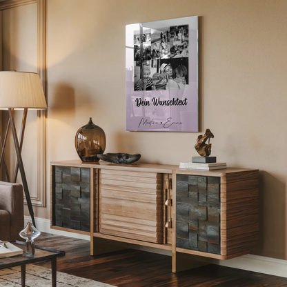 Familienbild Personalisiert mit 8 Fotos 1 Herz Foto Wunschtext Geschenk