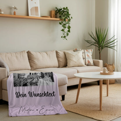 Kuscheldecke Mit Namen Und Motiv 8 Fotos 1 Herz Foto Wunschtext personalisiertes Geschenk 4