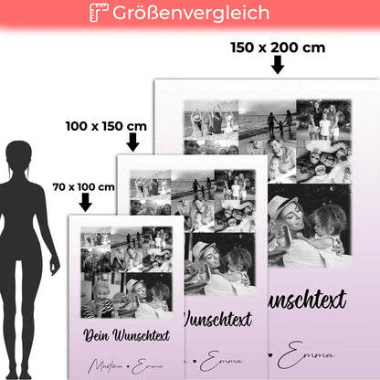 Kuscheldecke Mit Namen Und Motiv 8 Fotos 1 Herz Foto Wunschtext personalisiertes Geschenk 5