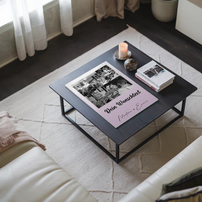 Wandbild Familie Personalisiert mit 8 Fotos 1 Herz Foto Wunschtext