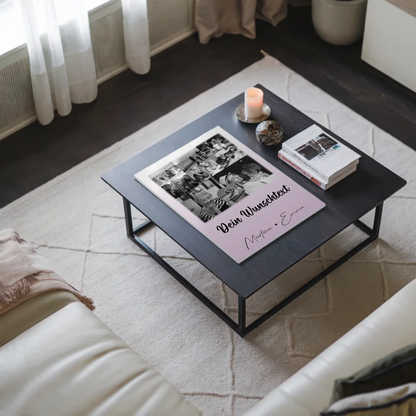 Wandbild Familie Personalisiert mit 8 Fotos 1 Herz Foto Wunschtext