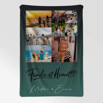 Personalisierte Decke Mit Namen 9 Fotos Familie Ist Heimat Geschenk 7