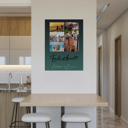 Wandbild Familie Personalisiert mit 9 Fotos Familie ist Heimat Geschenk 8