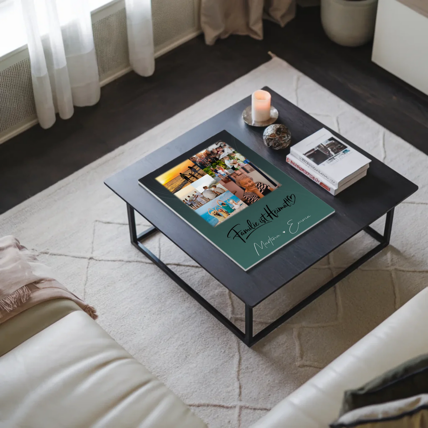 Wandbild Familie Personalisiert mit 9 Fotos Familie ist Heimat Geschenk 9