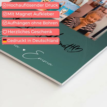 Wandbild Familie Personalisiert mit 9 Fotos Familie ist Heimat Geschenk 10