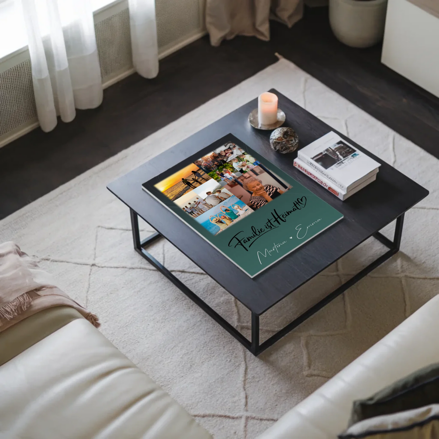 Wandbild Familie Personalisiert mit 9 Fotos Familie ist Heimat Geschenk