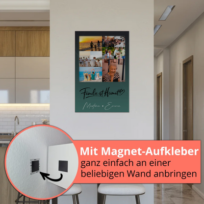Wandbild Familie Personalisiert mit 9 Fotos Familie ist Heimat Geschenk