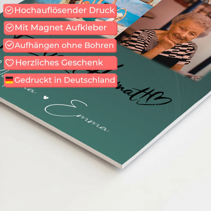 Wandbild Familie Personalisiert mit 9 Fotos Familie ist Heimat Geschenk