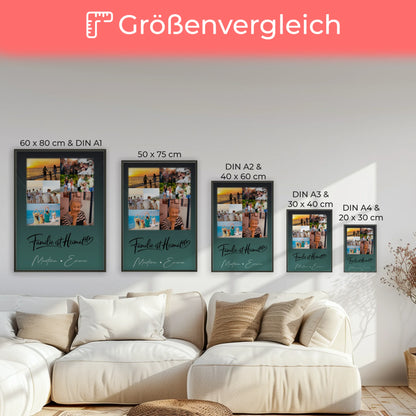 Poster Mit Namen Familie mit 9 Fotos Motiv Familie Ist Heimat