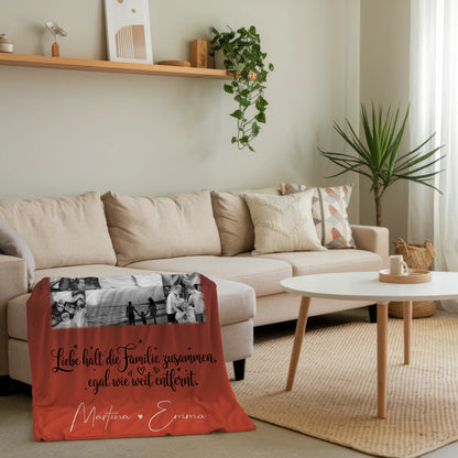 Personalisierte Decke Mit Namen 11 Fotos Familie Zusammenhalt Geschenk für Liebevolle Momente 4