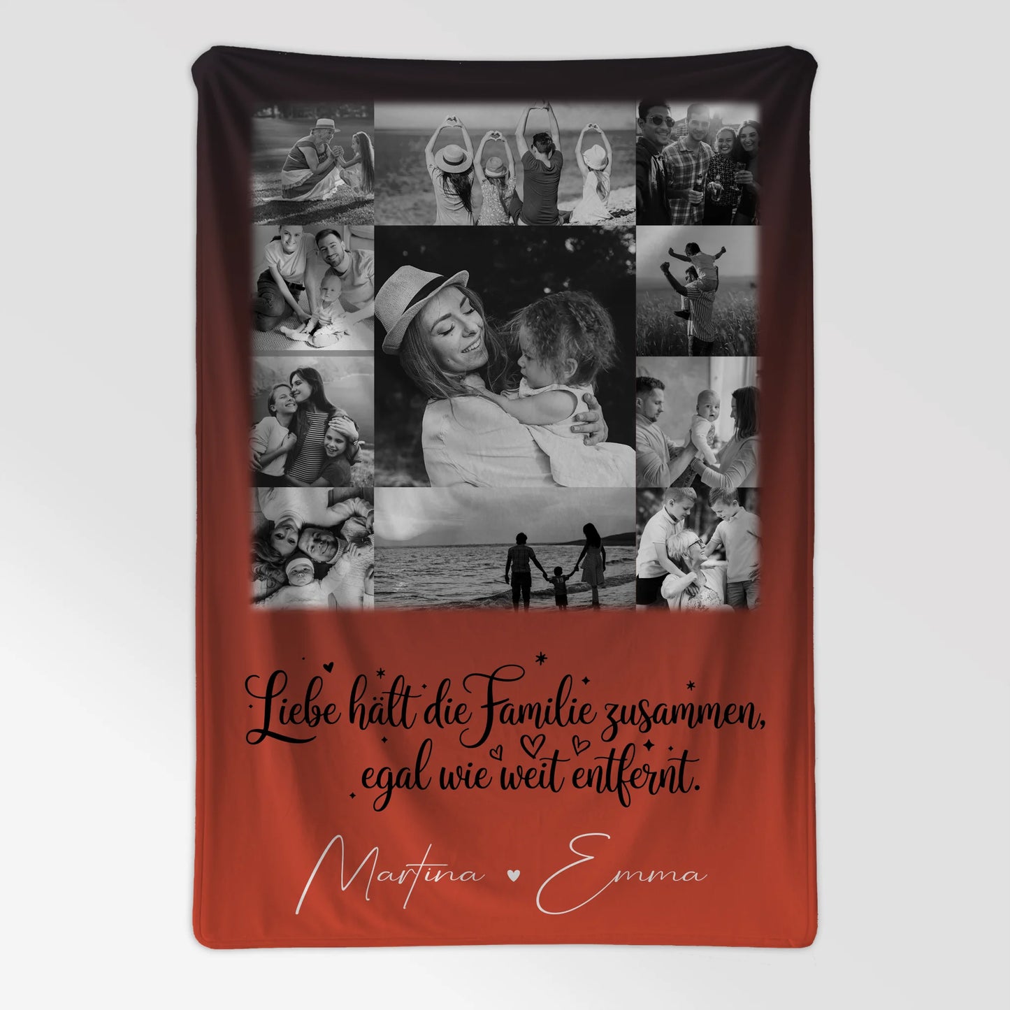 Personalisierte Decke Mit Namen 11 Fotos Familie Zusammenhalt Geschenk für Liebevolle Momente 7