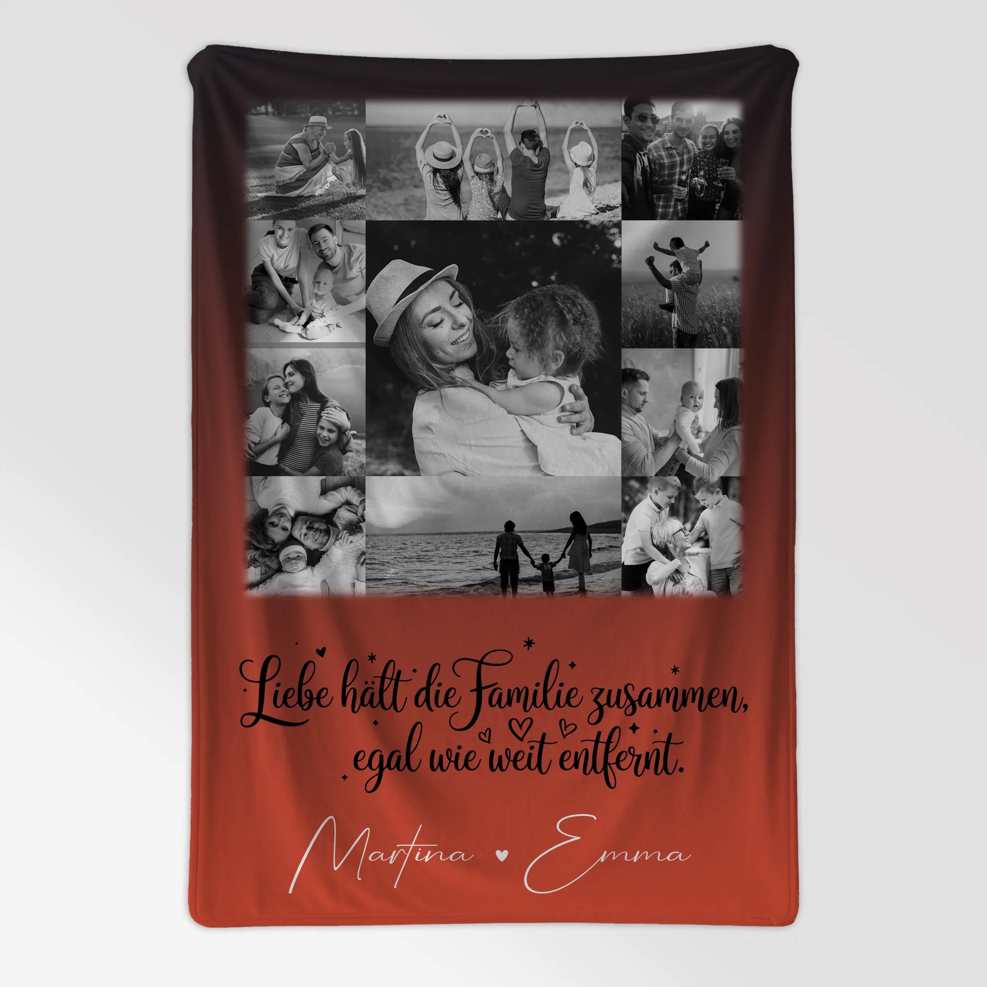 Personalisierte Decke Mit Namen 11 Fotos Familie Zusammenhalt Geschenk für Liebevolle Momente 7