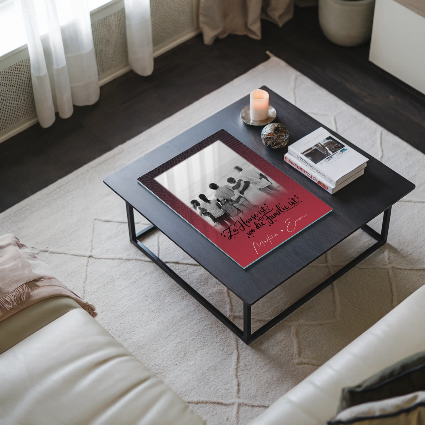 Familienbild Personalisiert Acrylglas Bild 1 Foto Zu Hause ist eine schöne Geschenkidee