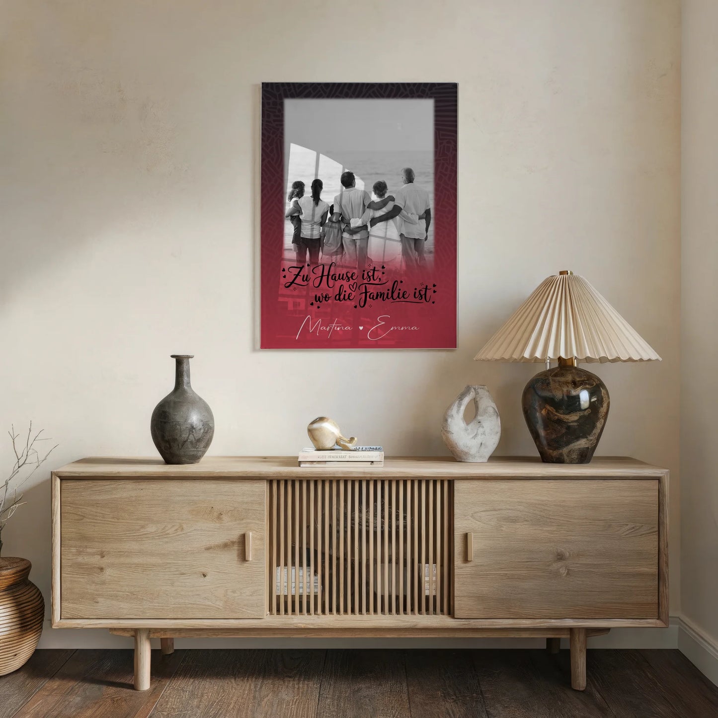 Familienbild Personalisiert Acrylglas Bild 1 Foto Zu Hause ist eine schöne Geschenkidee