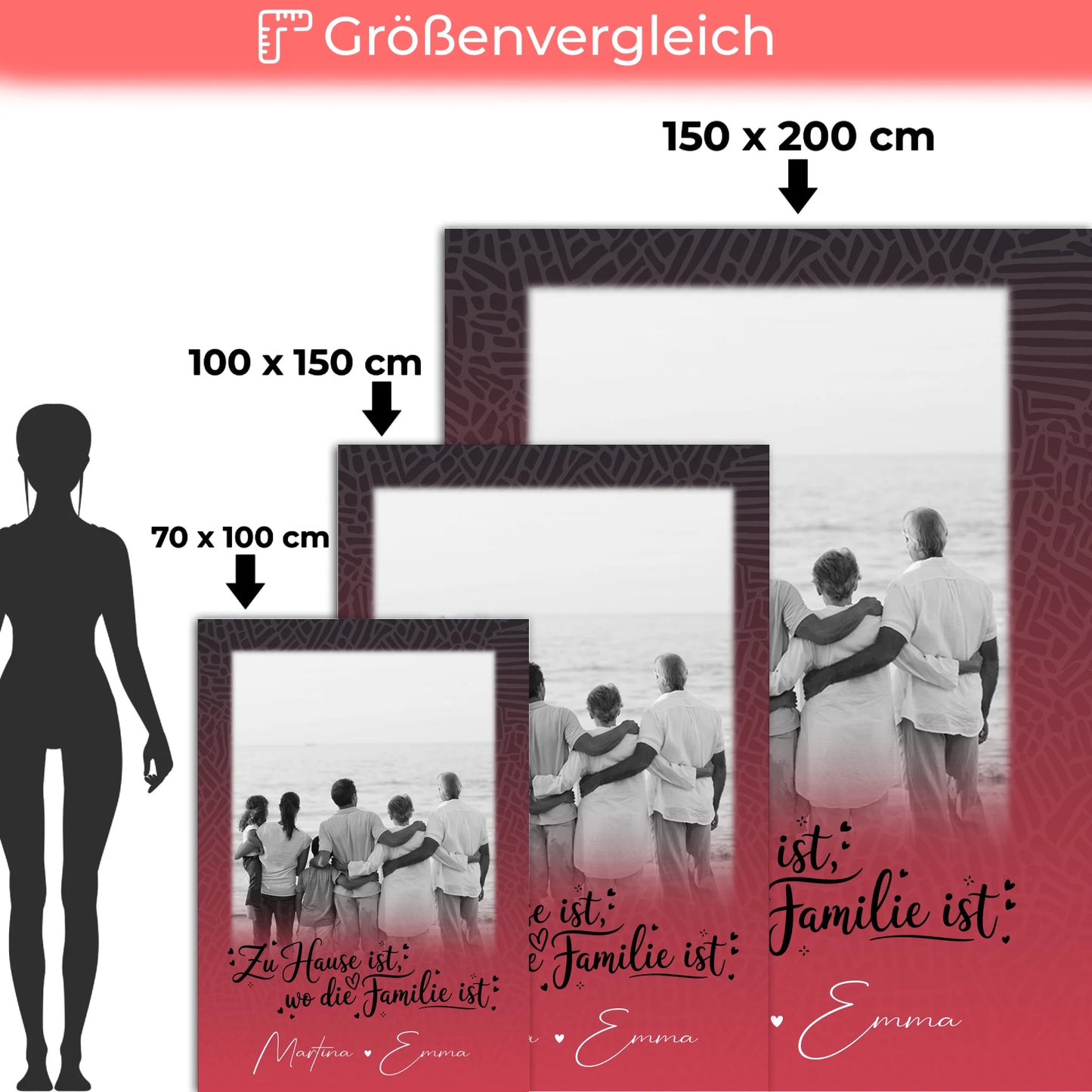 Decke Mit Namen 1 Foto Zu Hause ist personalisiertes Geschenk für Zuhause 5