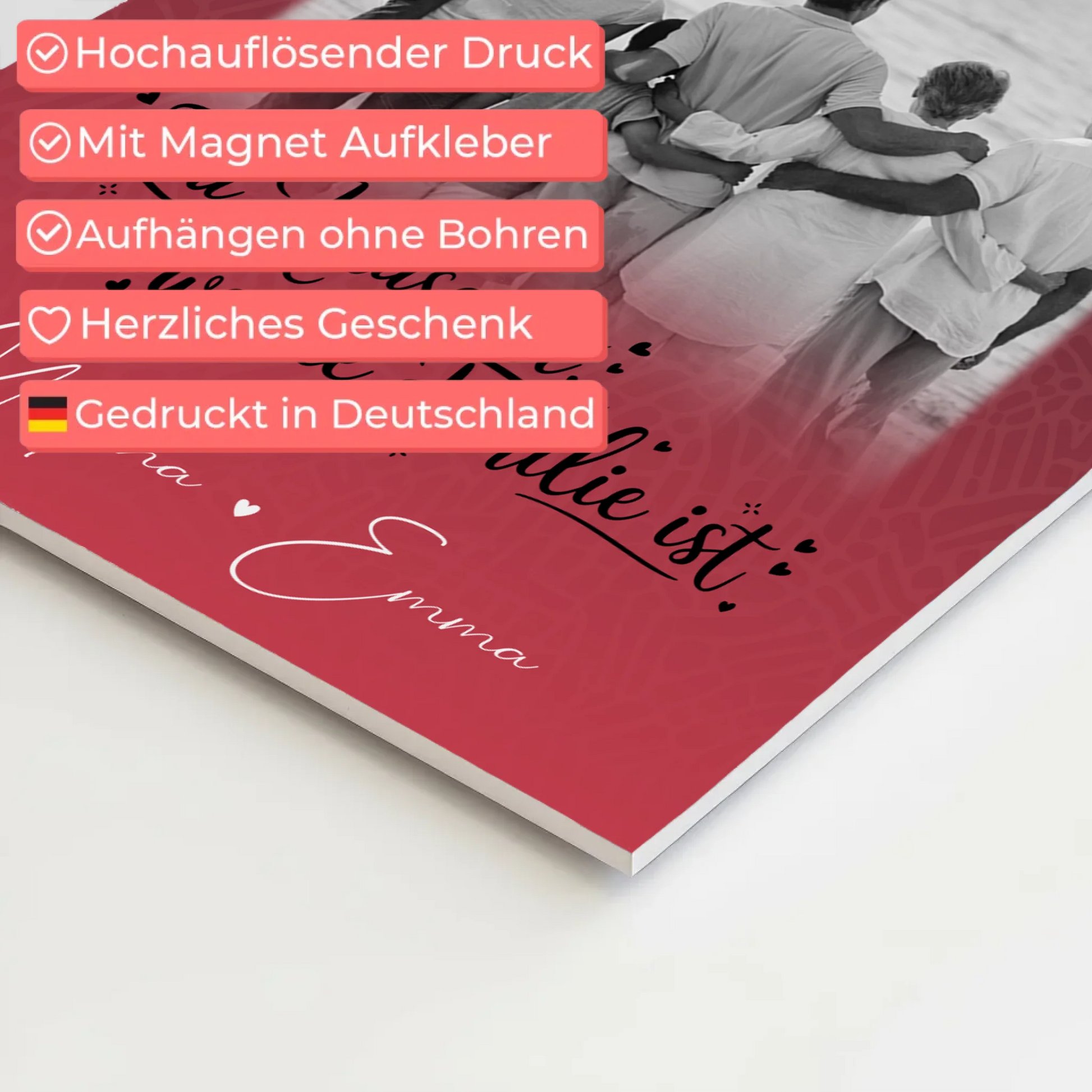 Wandbild Familie Personalisiert mit 1 Foto Zu Hause ist der Ort 10