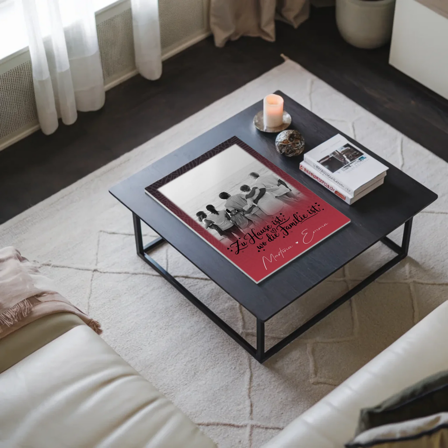 Wandbild Familie Personalisiert mit 1 Foto Zu Hause ist der Ort