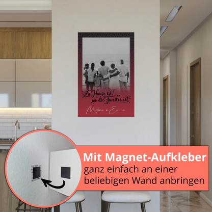 Wandbild Familie Personalisiert mit 1 Foto Zu Hause ist der Ort