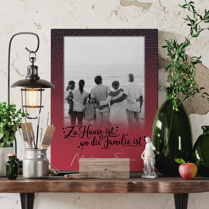 Familien Leinwand Personalisiert mit 1 Foto Zu Hause ist der Ort der Liebe 3