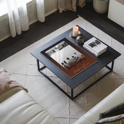 Familienbild Personalisiert mit 3 Fotos Family Is Everything Geschenk für die Familie