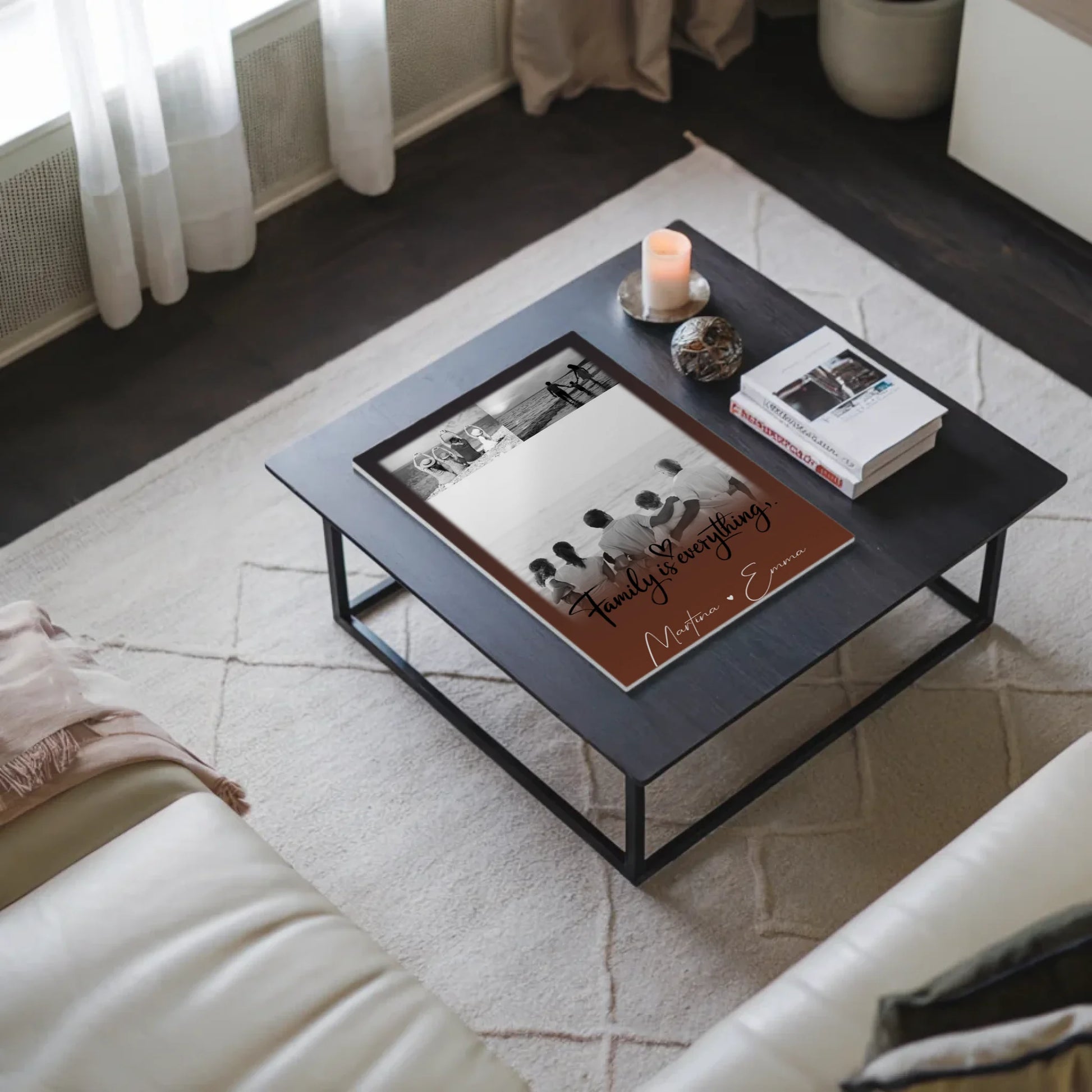 Wandbild Familie Personalisiert mit 3 Fotos Family Is Everything Individuell gestaltet 3