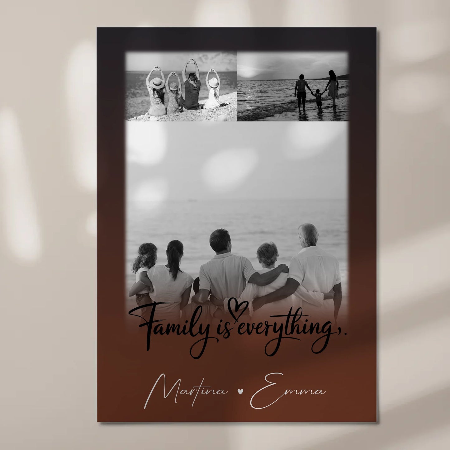 Wandbild Familie Personalisiert mit 3 Fotos Family Is Everything Individuell gestaltet 7