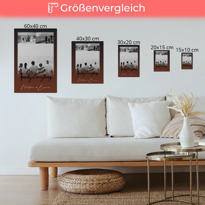 Wandbild Familie Personalisiert mit 3 Fotos Family Is Everything Individuell gestaltet