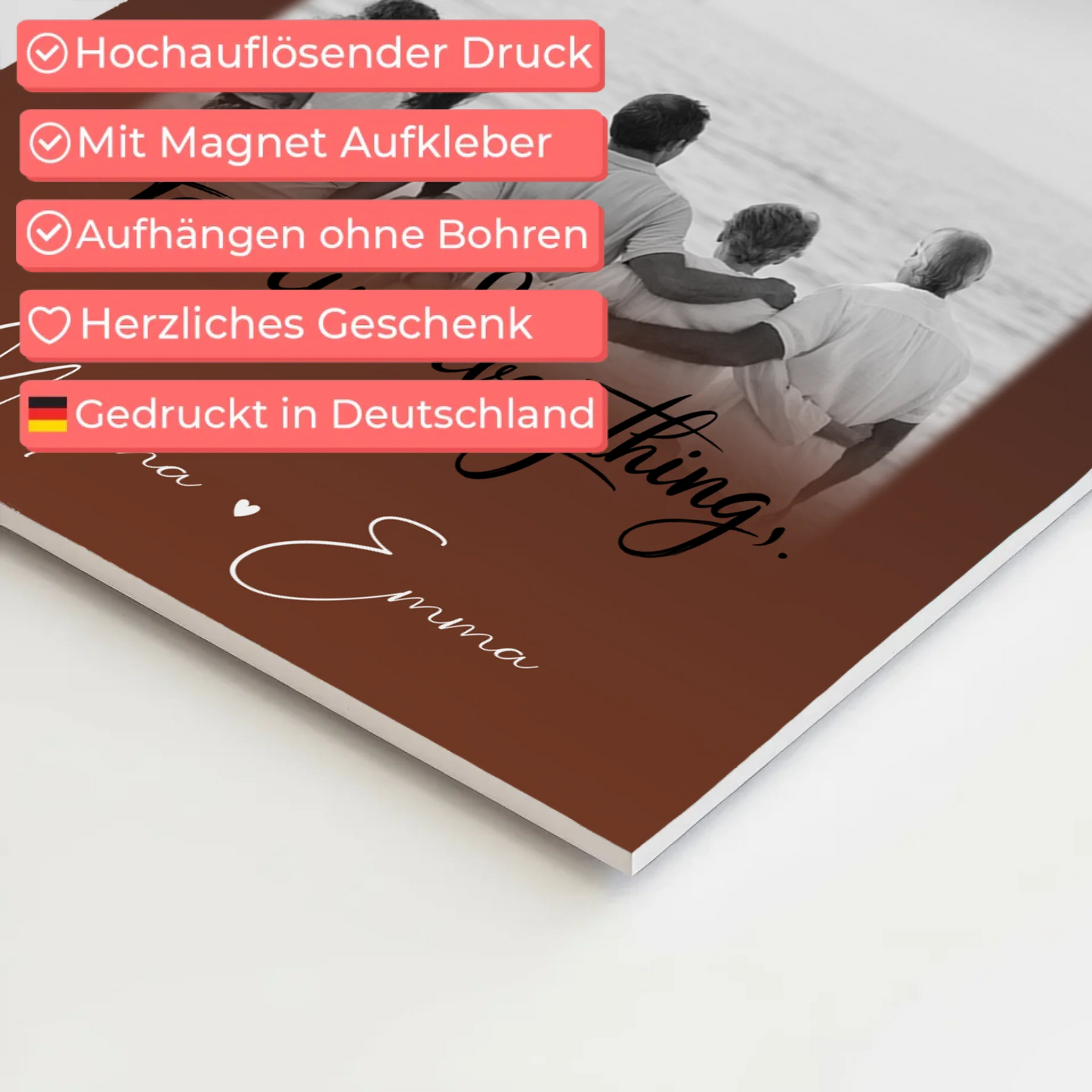 Wandbild Familie Personalisiert mit 3 Fotos Family Is Everything Individuell gestaltet 10