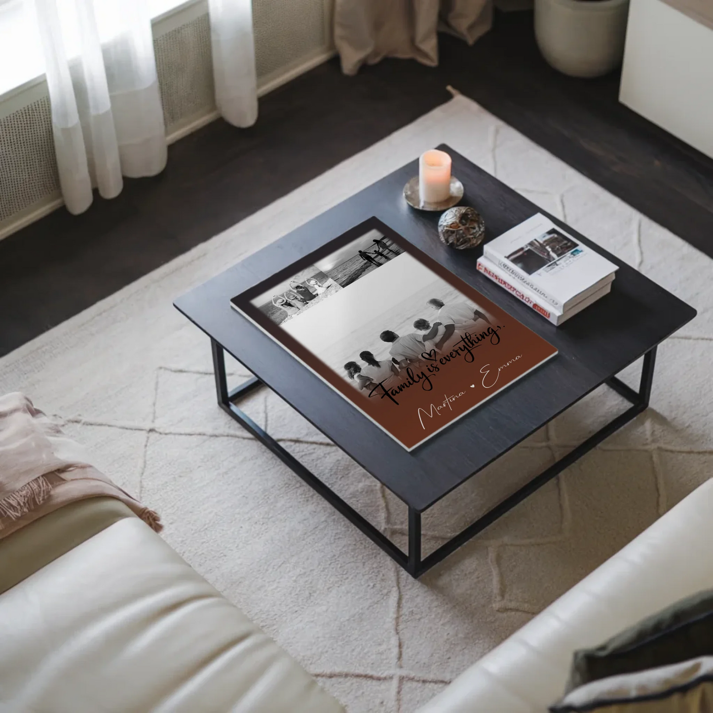 Wandbild Familie Personalisiert mit 3 Fotos Family Is Everything Individuell gestaltet