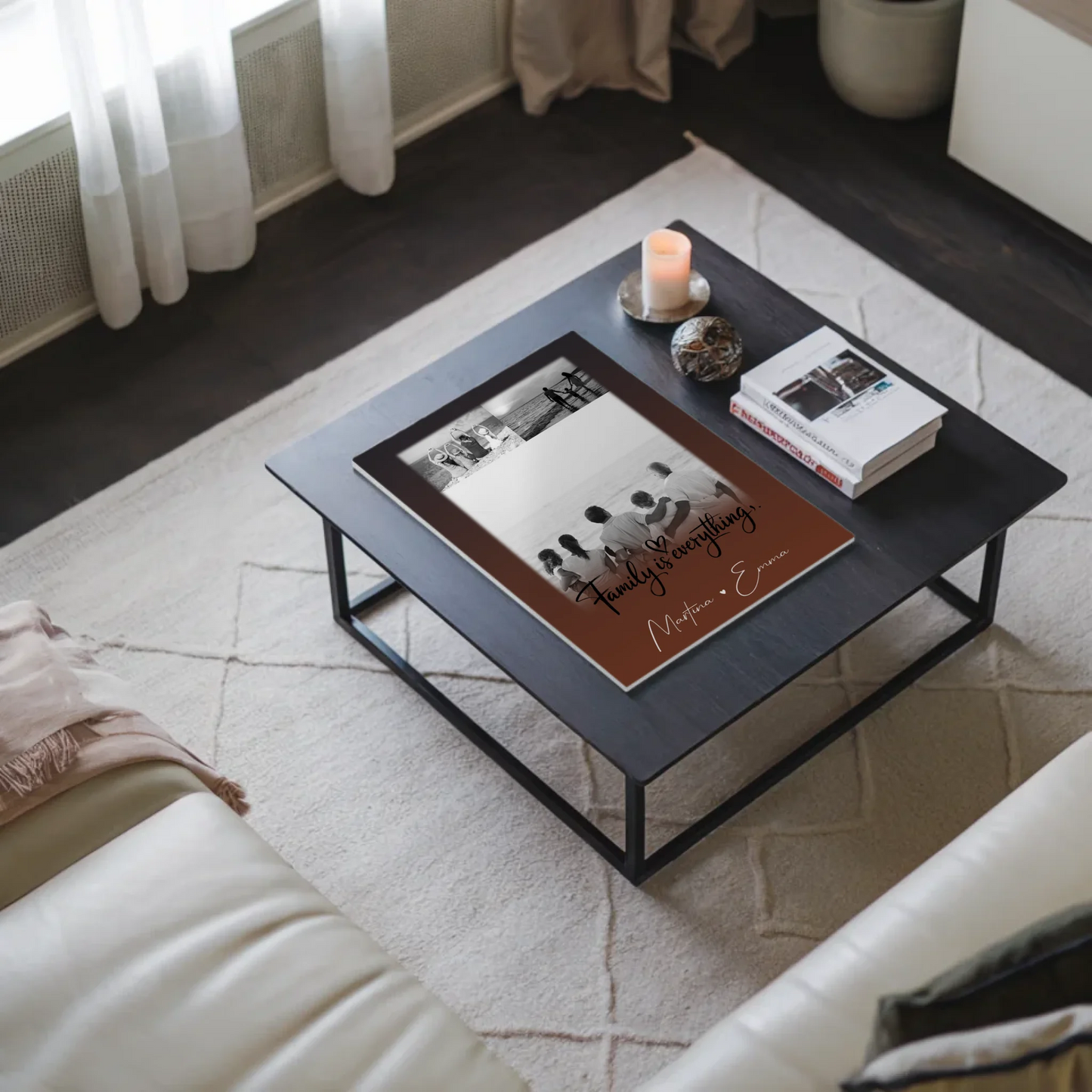 Wandbild Familie Personalisiert mit 3 Fotos Family Is Everything Individuell gestaltet