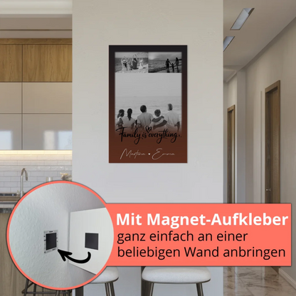 Wandbild Familie Personalisiert mit 3 Fotos Family Is Everything Individuell gestaltet