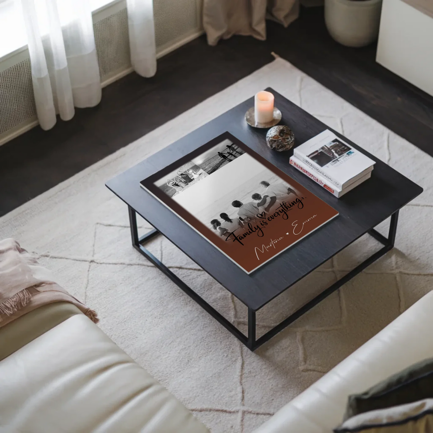 Wandbild Familie Personalisiert mit 3 Fotos Family Is Everything Individuell gestaltet