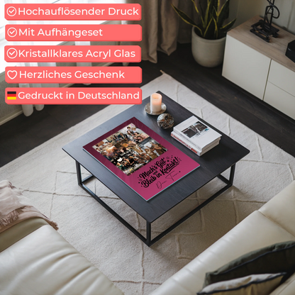 Personalisierte Geschenke mit Foto Mit Acrylglas 8 Fotos und 1 Herz Foto Halb so chaotisch und halb so schön