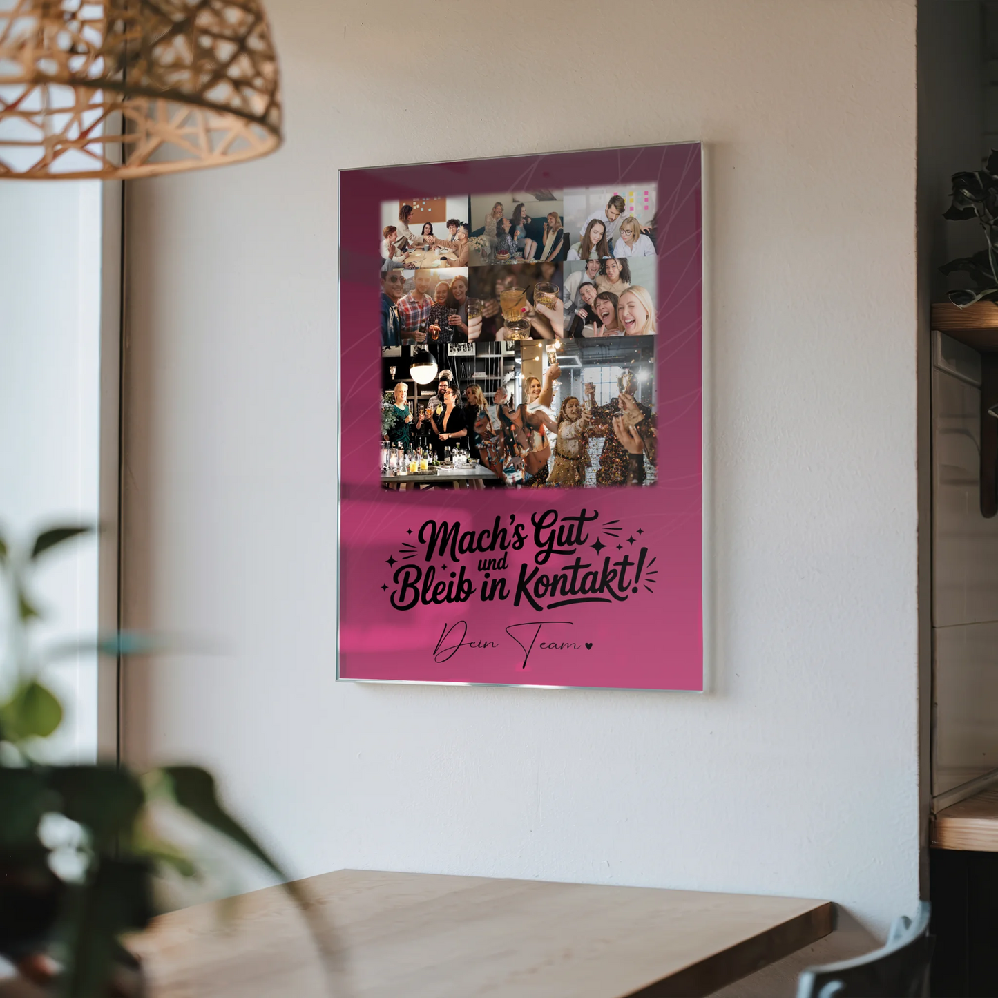 Personalisierte Geschenke mit Foto Mit Acrylglas 8 Fotos und 1 Herz Foto Halb so chaotisch und halb so schön