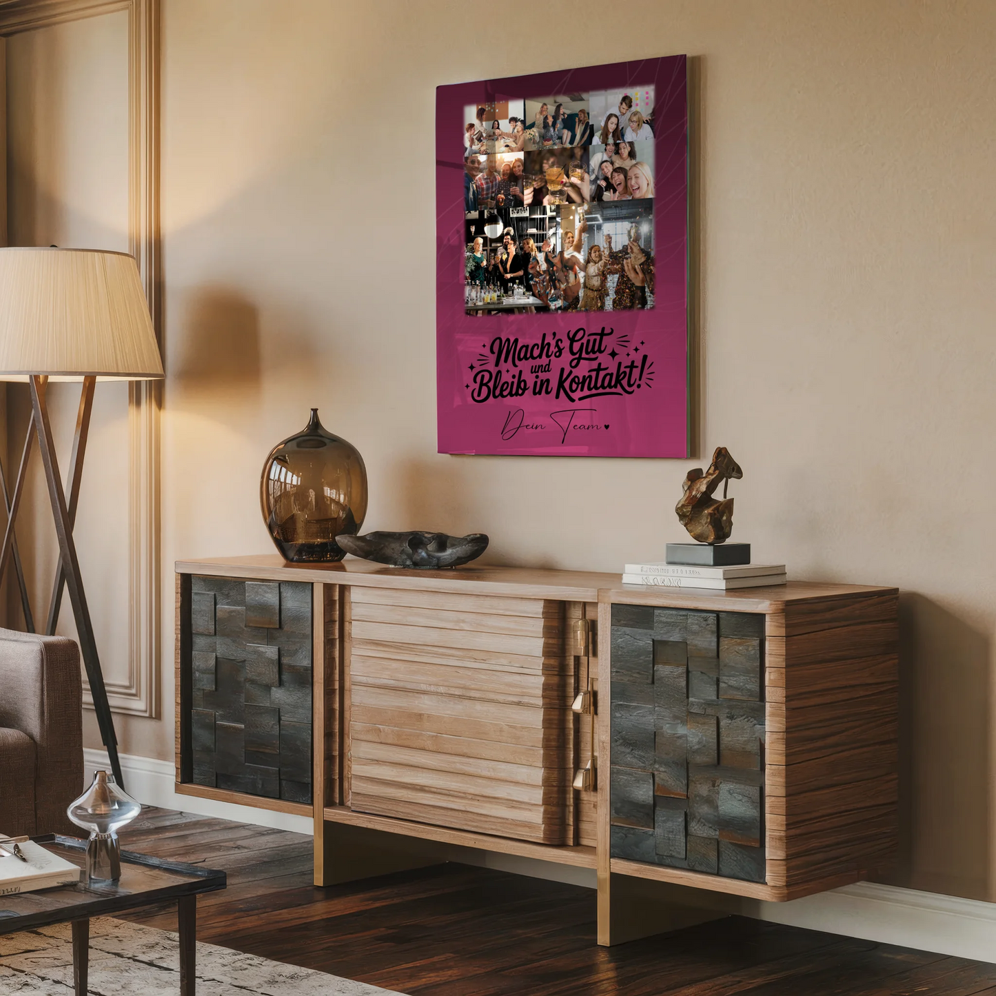 Personalisierte Geschenke mit Foto Mit Acrylglas 8 Fotos und 1 Herz Foto Halb so chaotisch und halb so schön