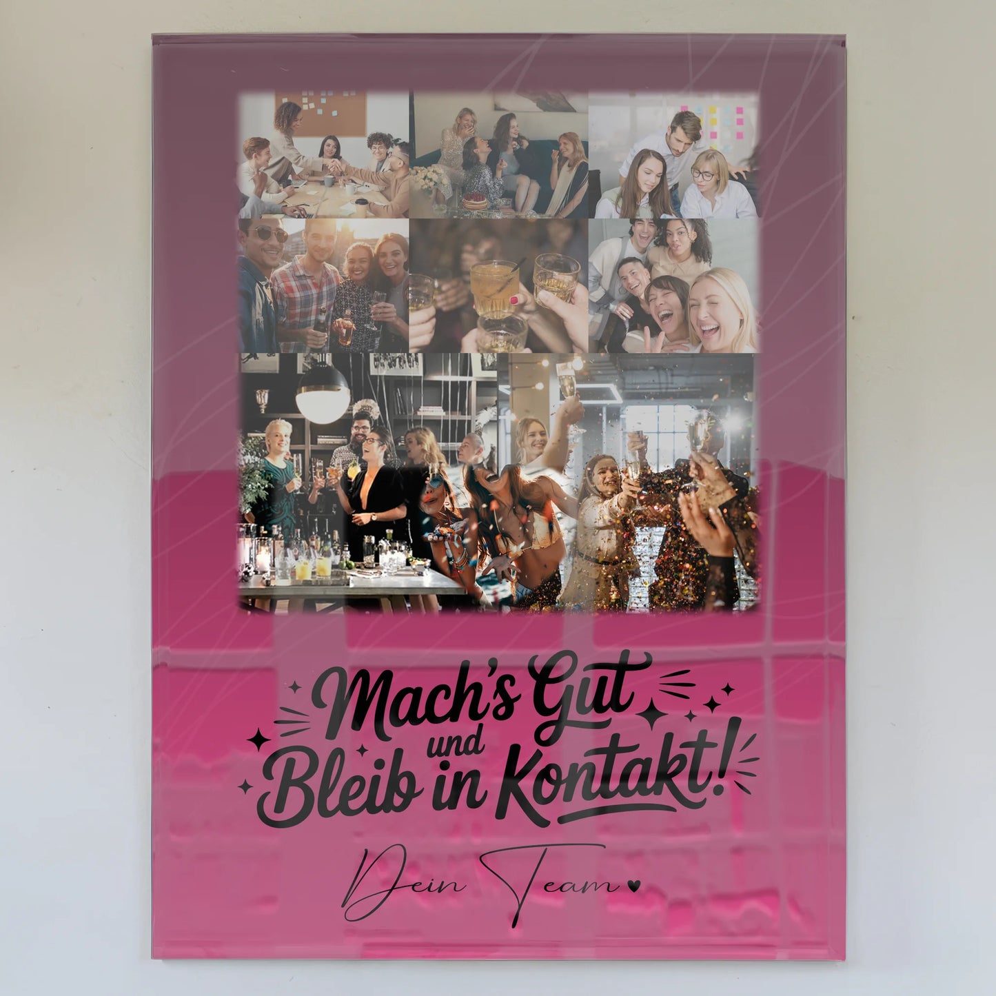 Personalisierte Geschenke mit Foto Mit Acrylglas 8 Fotos und 1 Herz Foto Halb so chaotisch und halb so schön