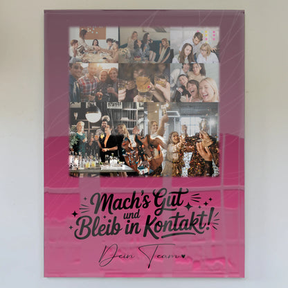 Personalisierte Geschenke mit Foto Mit Acrylglas 8 Fotos und 1 Herz Foto Halb so chaotisch und halb so schön