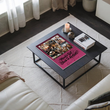 Magnetposter Fotoboard mit 8 Fotos und 1 Herz Foto Halb so chaotisch und halb so schön 3