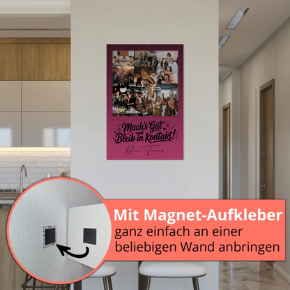 Magnetposter Fotoboard mit 8 Fotos und 1 Herz Foto Halb so chaotisch und halb so schön 5