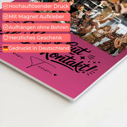 Magnetposter Fotoboard mit 8 Fotos und 1 Herz Foto Halb so chaotisch und halb so schön 4