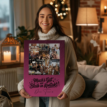 Leinwand Personalisiert mit 8 Fotos und 1 Herz Foto Halb so chaotisch und halb so schön 2