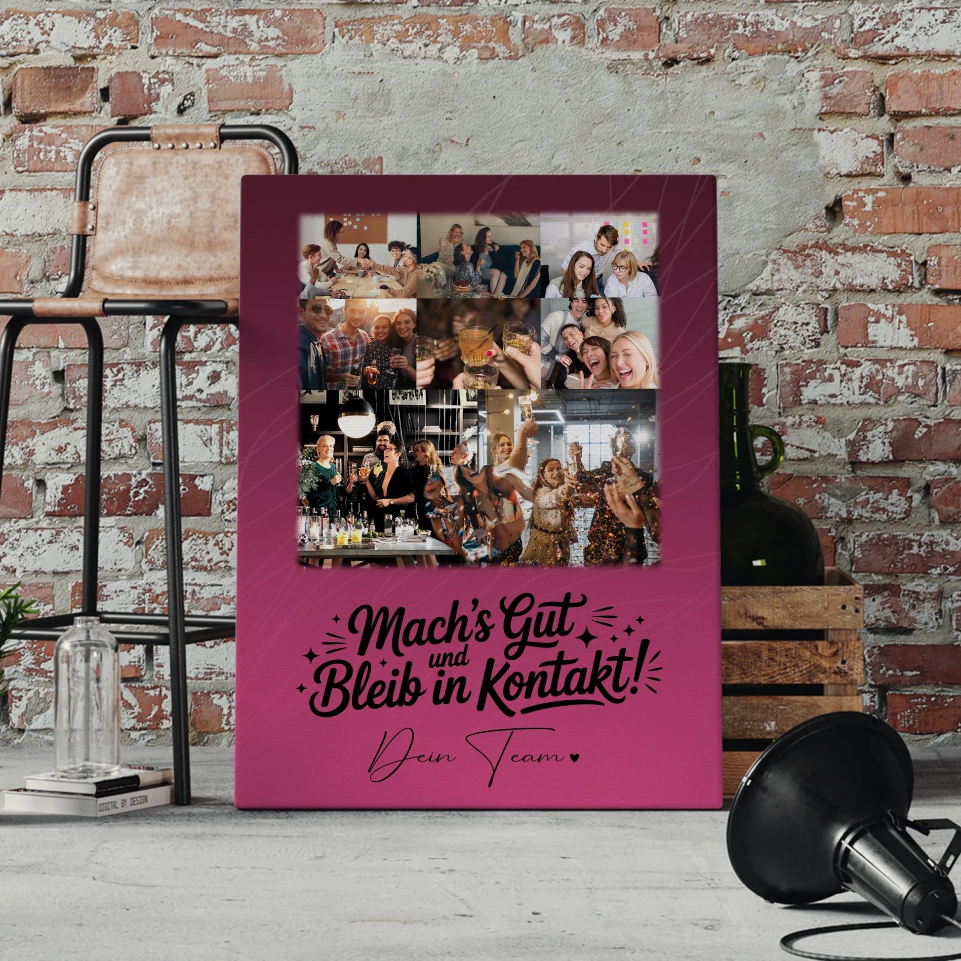 Leinwand Personalisiert mit 8 Fotos und 1 Herz Foto Halb so chaotisch und halb so schön 4