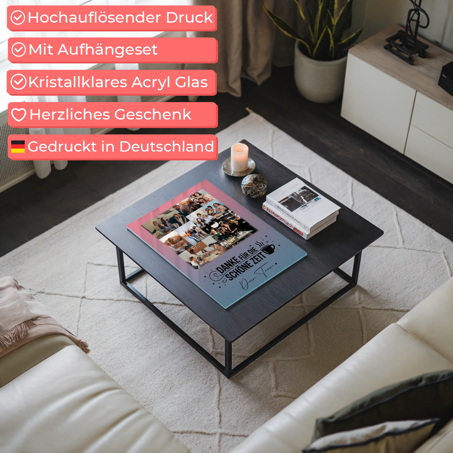 Acrylglas Mit Foto 9 Fotos Ein Leben lang an deiner Seite personalisiertes Geschenk