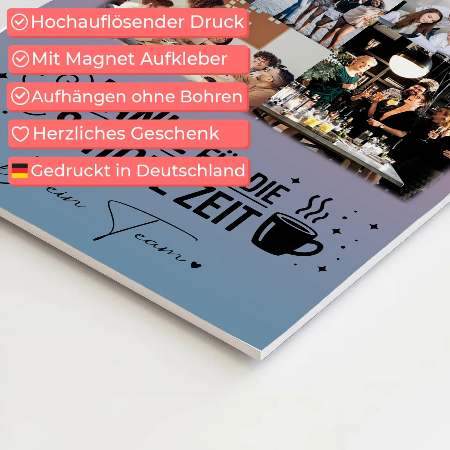 Personalisiertes Fotoboard Magnet Wandbild 9 Fotos Ein Leben lang an deiner Seite 4