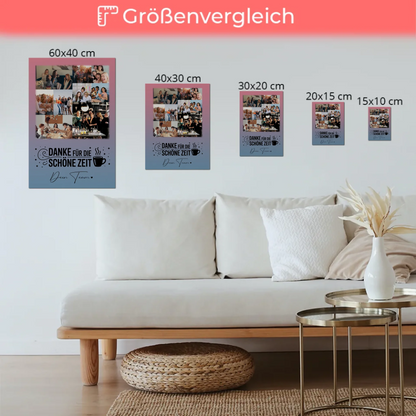 Personalisiertes Fotoboard Magnet Wandbild 9 Fotos Ein Leben lang an deiner Seite