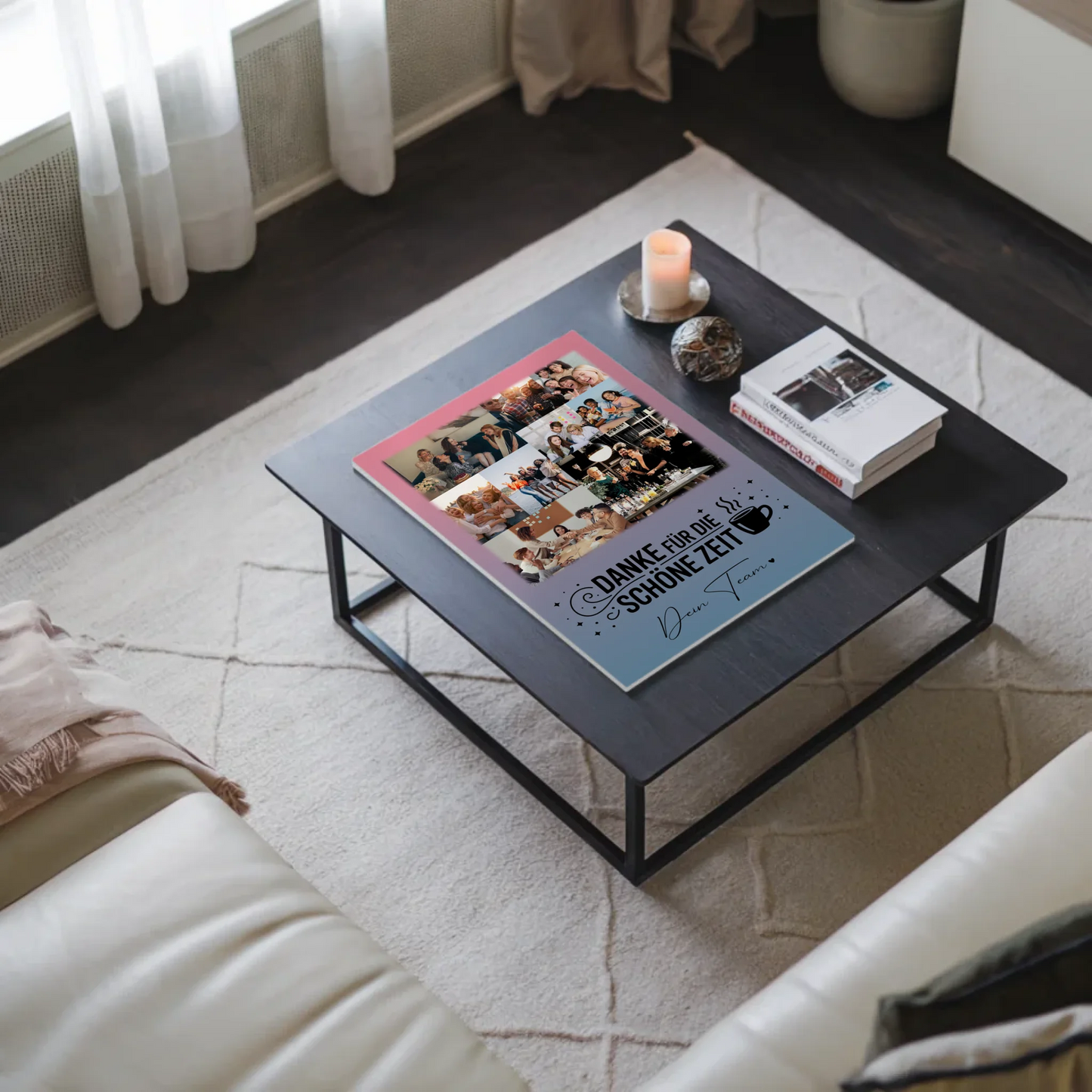 Personalisiertes Fotoboard Magnet Wandbild 9 Fotos Ein Leben lang an deiner Seite