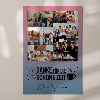 Personalisiertes Fotoboard Magnet Wandbild 9 Fotos Ein Leben lang an deiner Seite