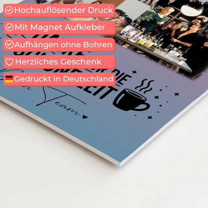 Personalisiertes Fotoboard Magnet Wandbild 9 Fotos Ein Leben lang an deiner Seite