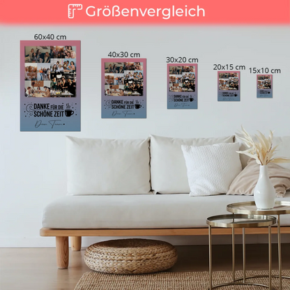 Personalisiertes Fotoboard Magnet Wandbild 9 Fotos Ein Leben lang an deiner Seite